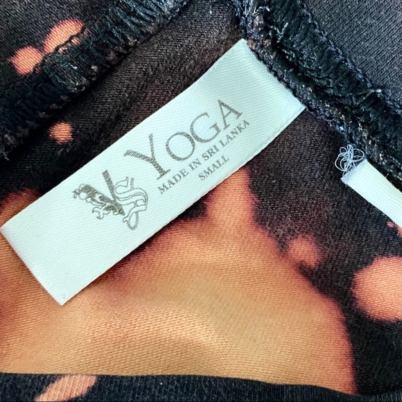 VS Yoga Bleach Tie Dye Black Stretch Leggings S - Picture 10 of 12